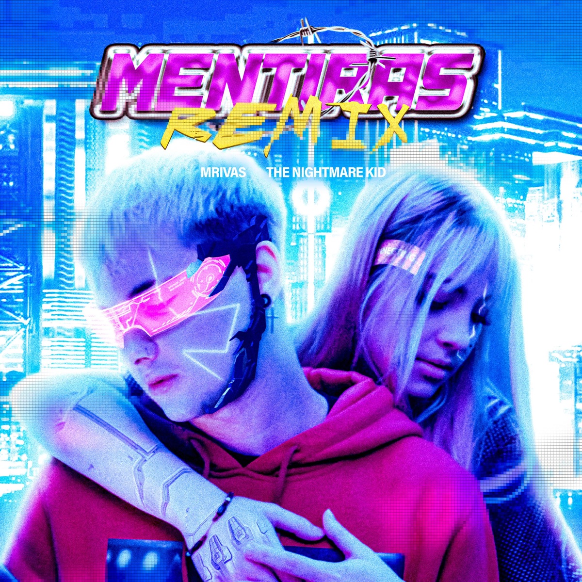 Mentiras (Remix) - Single by M.Rivas & The Nightmare Kid album cover