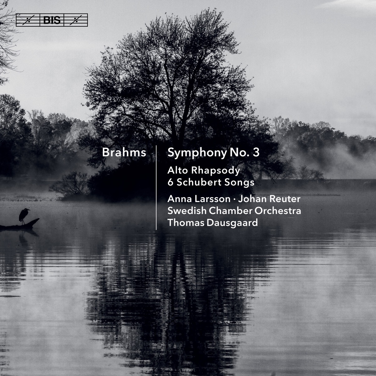 Brahms: Symphony No. 3, Alto Rhapsody & 6 Schubert Songs by Anna Larsson, Johan Reuter, Svenska Kammarorkestern & Thomas Dausgaard album cover