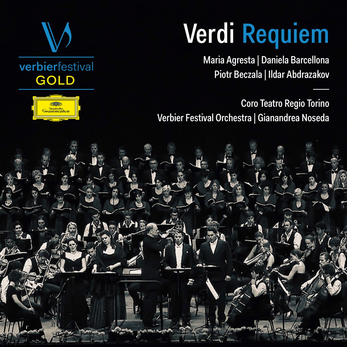 Verdi: Requiem (Live) by Maria Agresta, Daniela Barcellona, Piotr Beczala, Ildar Abdrazakov, Coro Teatro Regio Torino, Verbier Festival Orchestra & Gianandrea Noseda album cover