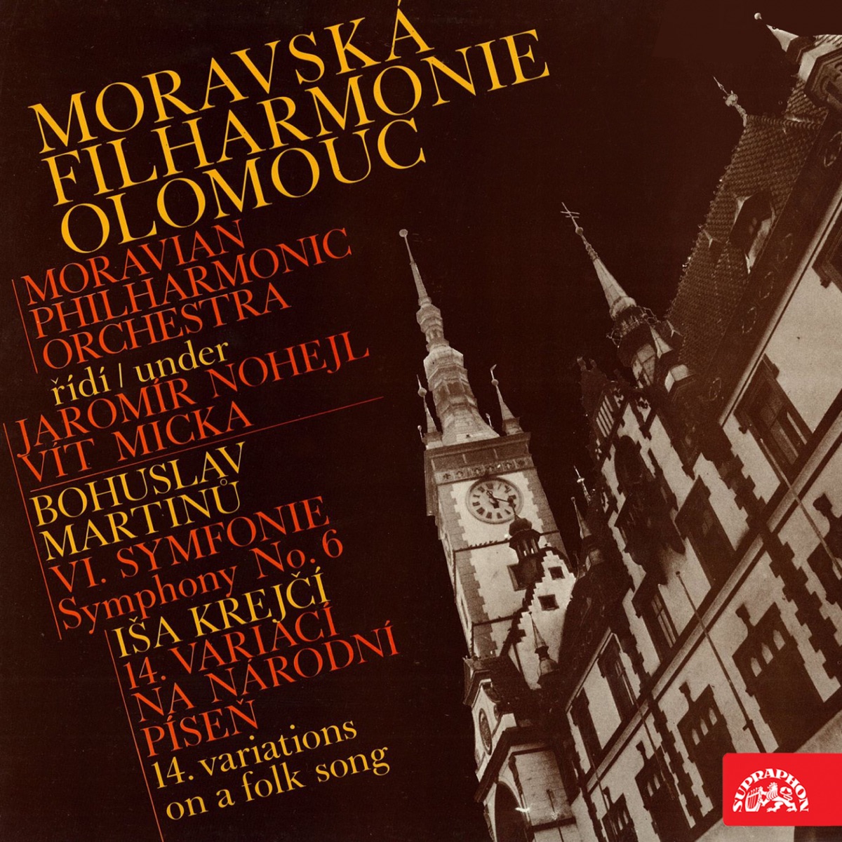 Moravská Filharmonie Olomouc (Martinů: Symphony No. 6 - Krejčí: 14 variations on a folk song) by Jaromír Nohejl, Vít Micka & Moravian Philharmonic Olomouc album cover
