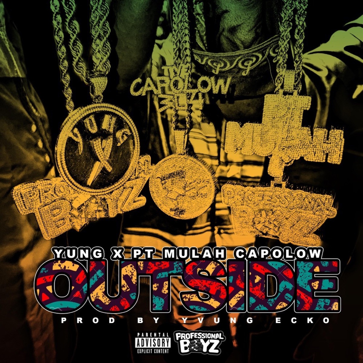 Outside (feat. Pt Mulah & Capolow) - Single by Yung X album cover