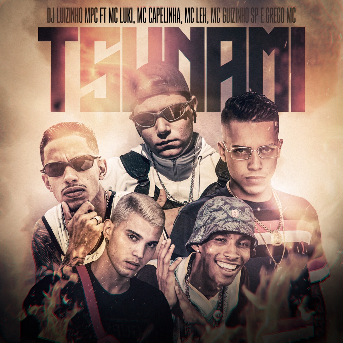 Tsunami (feat. MC Luki, Mc Capelinha, Mc Leh, MC Guizinho SP & Grego MC) - Single by Dj Luizinho MPC album cover
