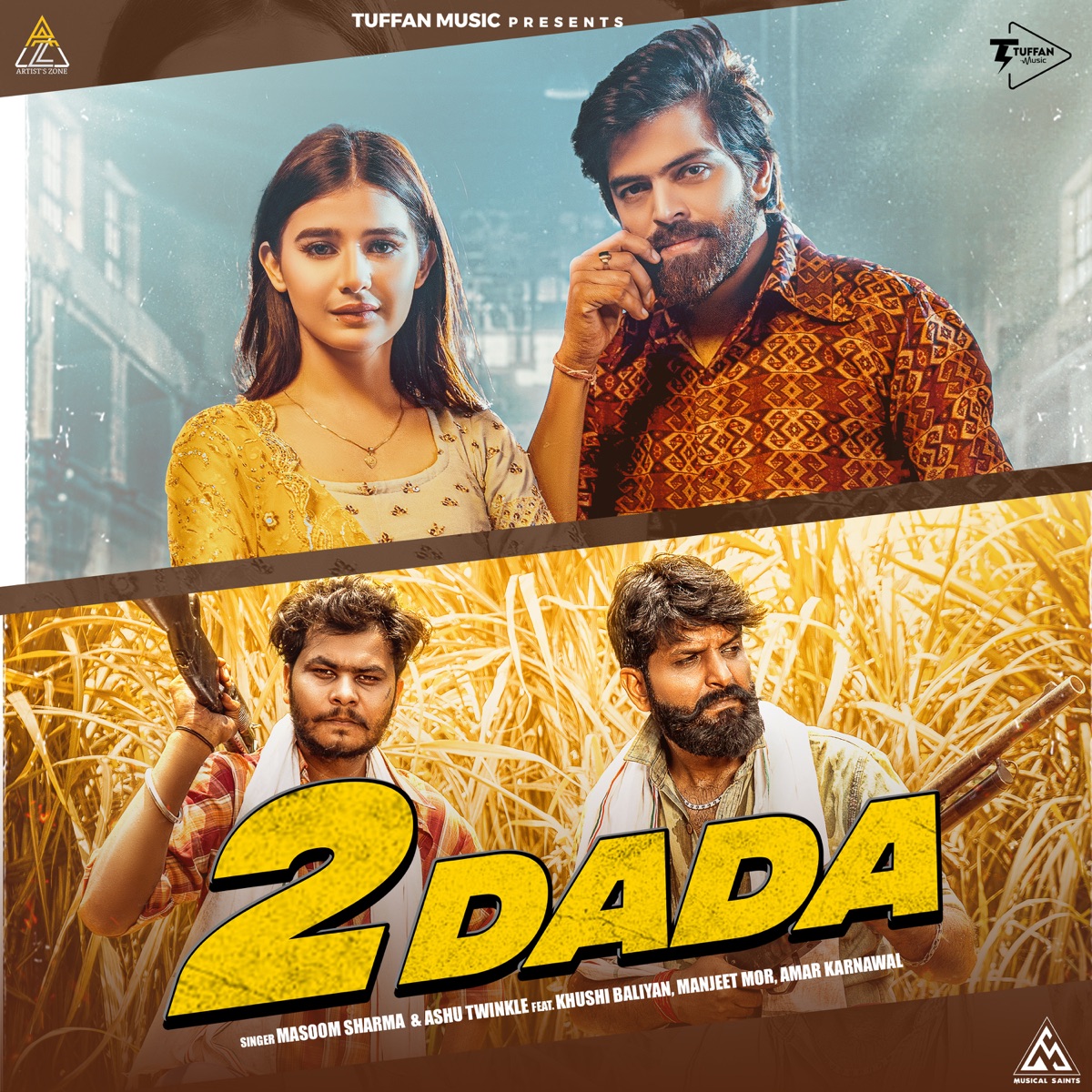 2 Dada (feat. Khushi Baliyan, Manjeet Mor & Amar Karnawal) - Single by Masoom Sharma & Ashu Twinkle album cover