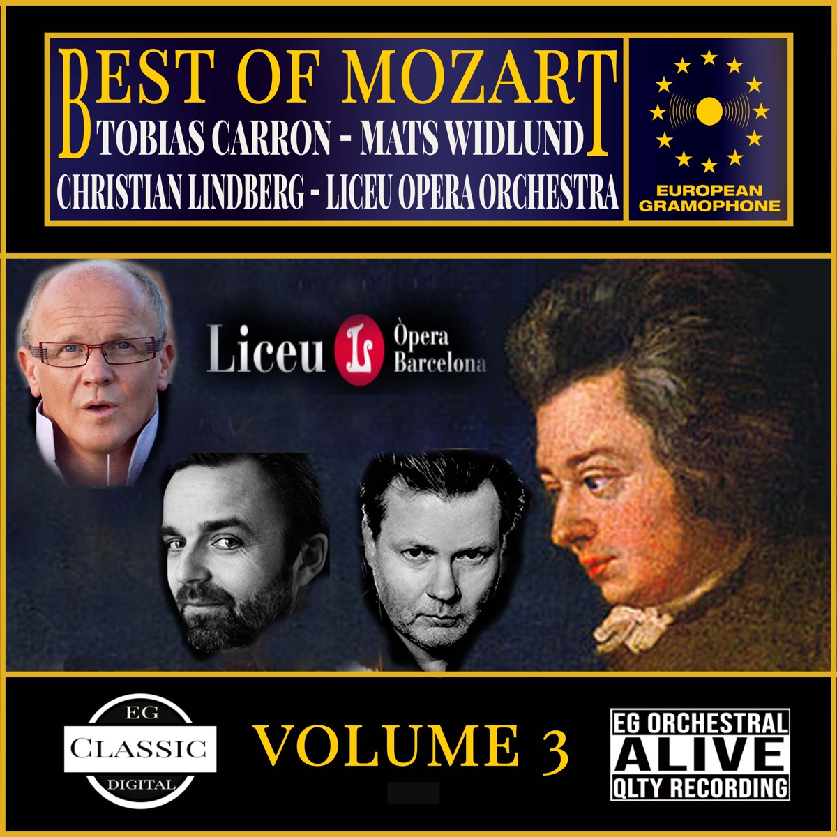 Best of Mozart Vol 3 by Wolfgang Amadeus Mozart, Christian Lindberg, Tobias Carron & Mats Widlund album cover
