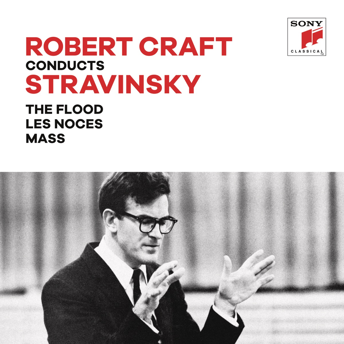 Stravinskiy: The Flood & Les Noces & Mass by Robert Craft, Columbia Symphony Winds and Brass, The Gregg Smith Singers, Mildred Allen, Adrienne Albert, Jack Litten, William Metcalf, Columbia Percussion Ensemble, The Ithaca College Concert Choir & Gregg Smith album cover