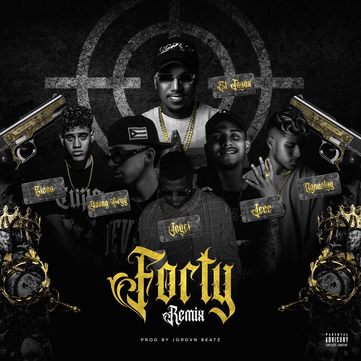 Forty (feat. Gizza, Ognaztty, Y icee, Jeyci, Yovng Bryy & JordvnBeatz) [Remix] - Single by El Tayax album cover