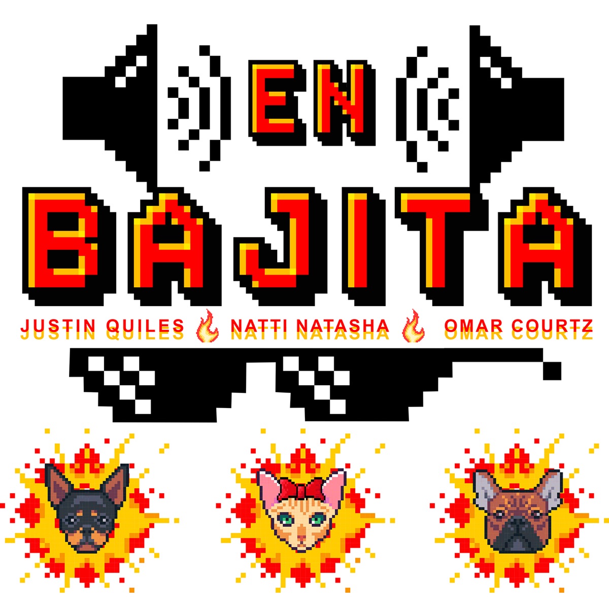En Bajita - Single by Justin Quiles, NATTI NATASHA & Omar Courtz album cover