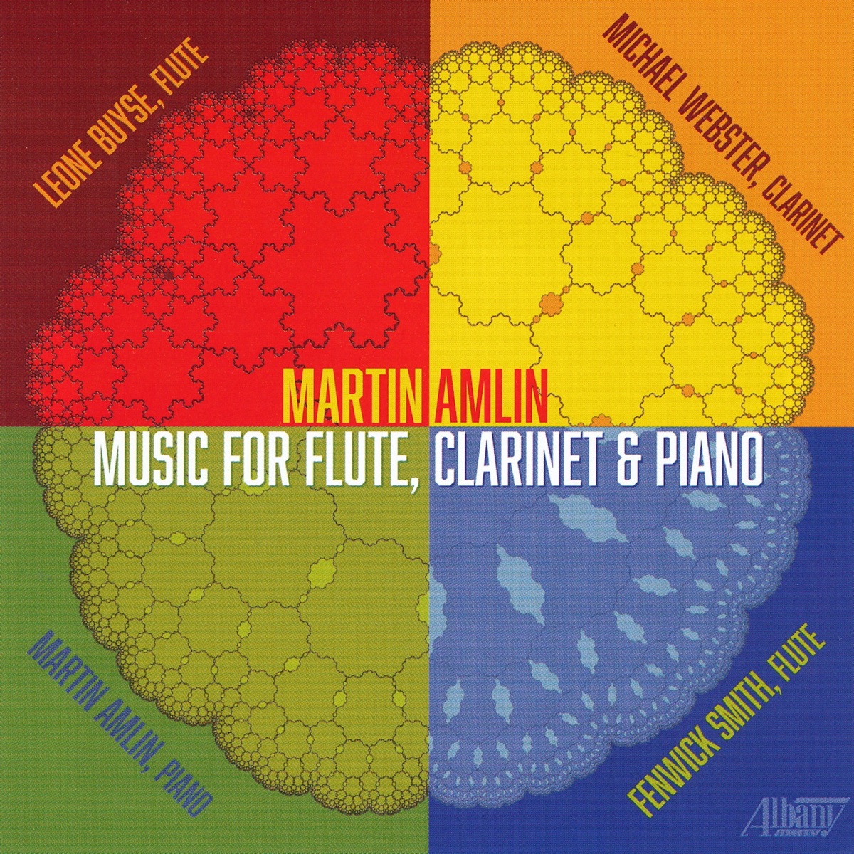 Martin Amlin: Music for Flute, Clarinet & Piano by Martin Amlin, Leone Buyse & Michael Webster album cover