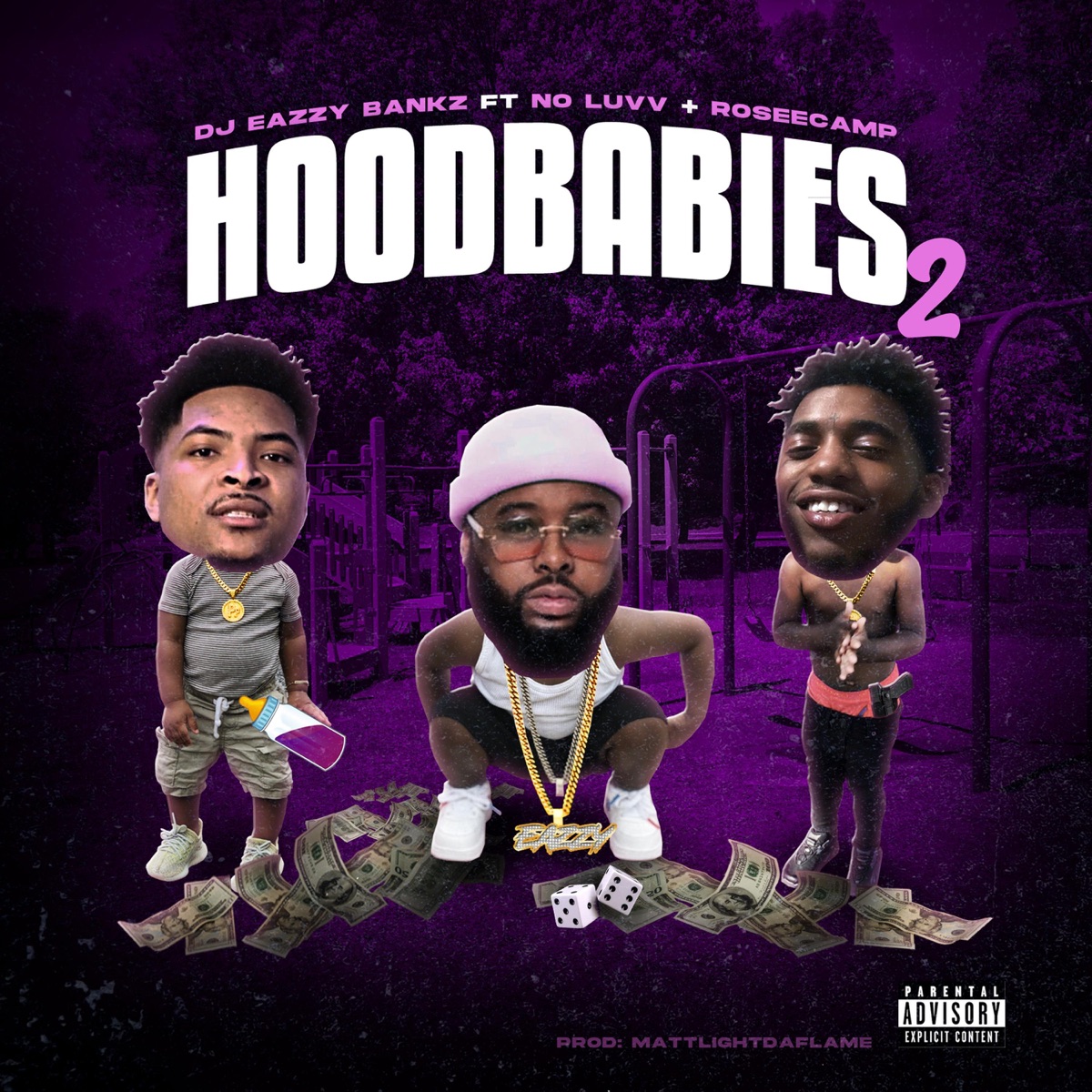 Hood Babies 2 - Single by DJ Eazzy Bankz, NoLuvv & Rosee Camp album cover