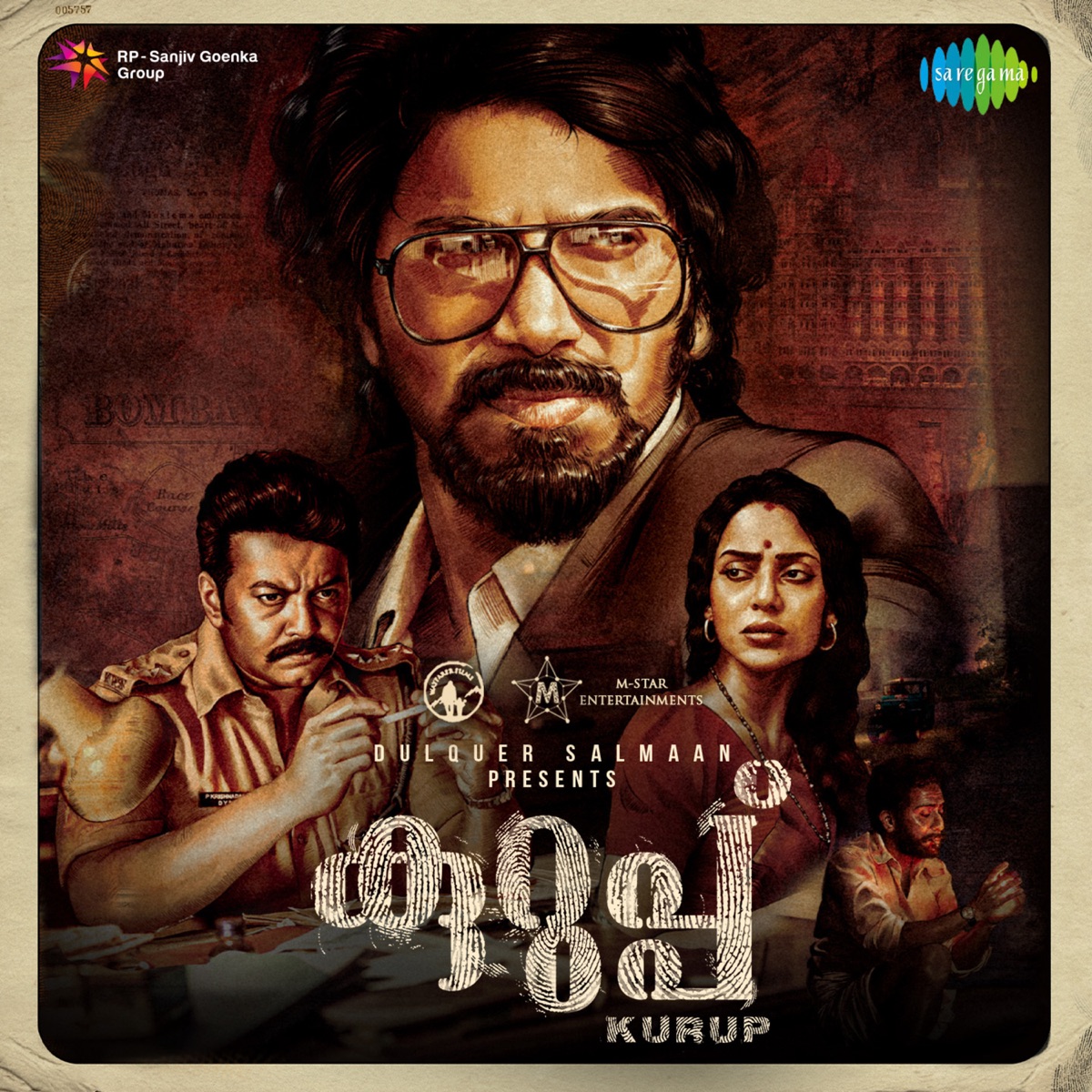 Kurup (Original Motion Picture Soundtrack) by Sushin Shyam, Kakkodan Sulaiman & Leo Tom album cover