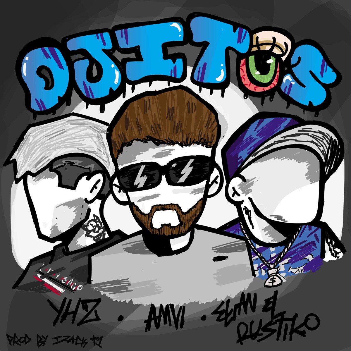 Ojitos - Single by AMVI, YHZ & Elian el Rustiko album cover