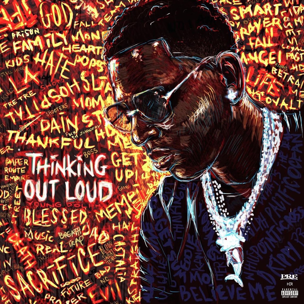 Thinking Out Loud by Young Dolph album cover