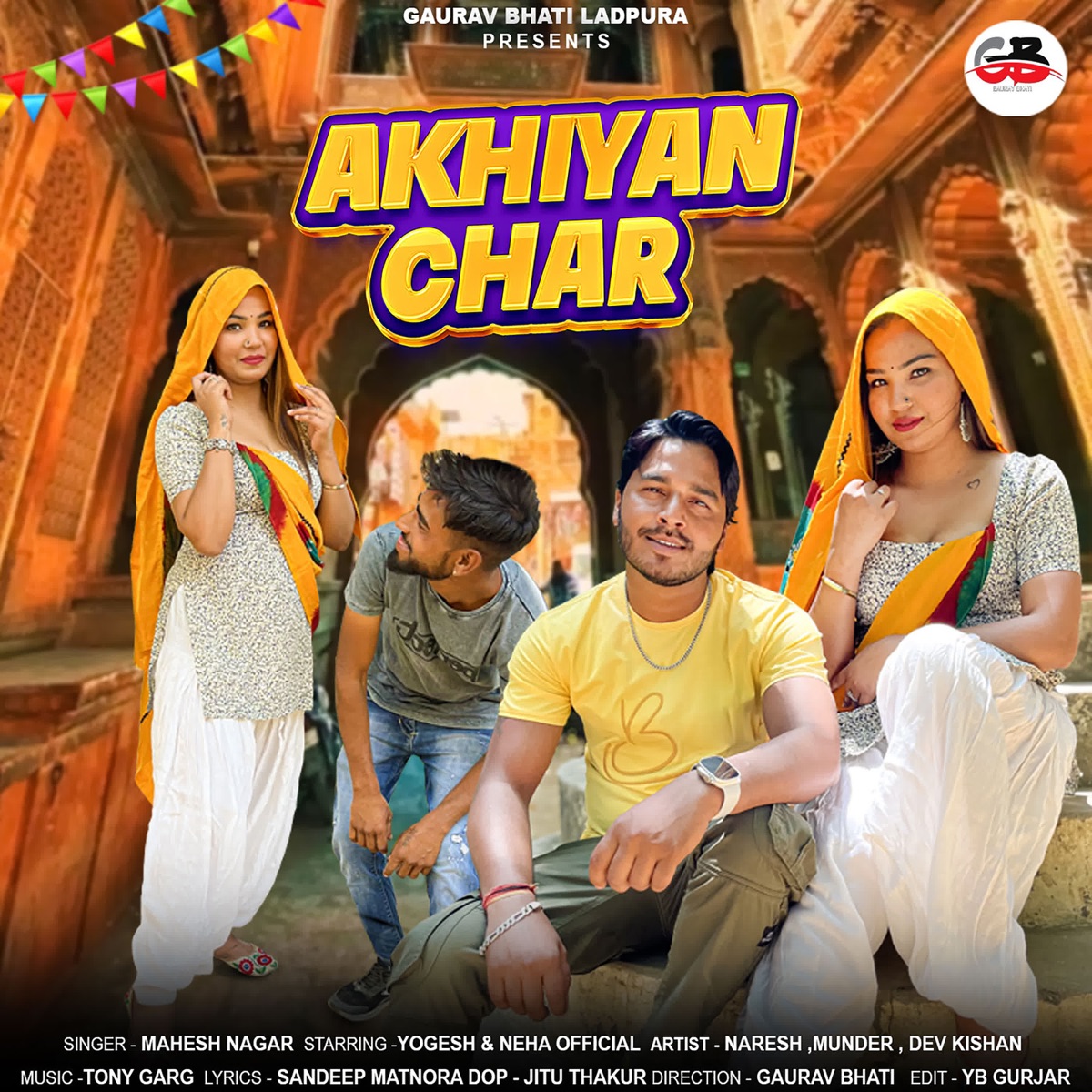 Akhiyan Char - Single by Mahesh Nagar album cover