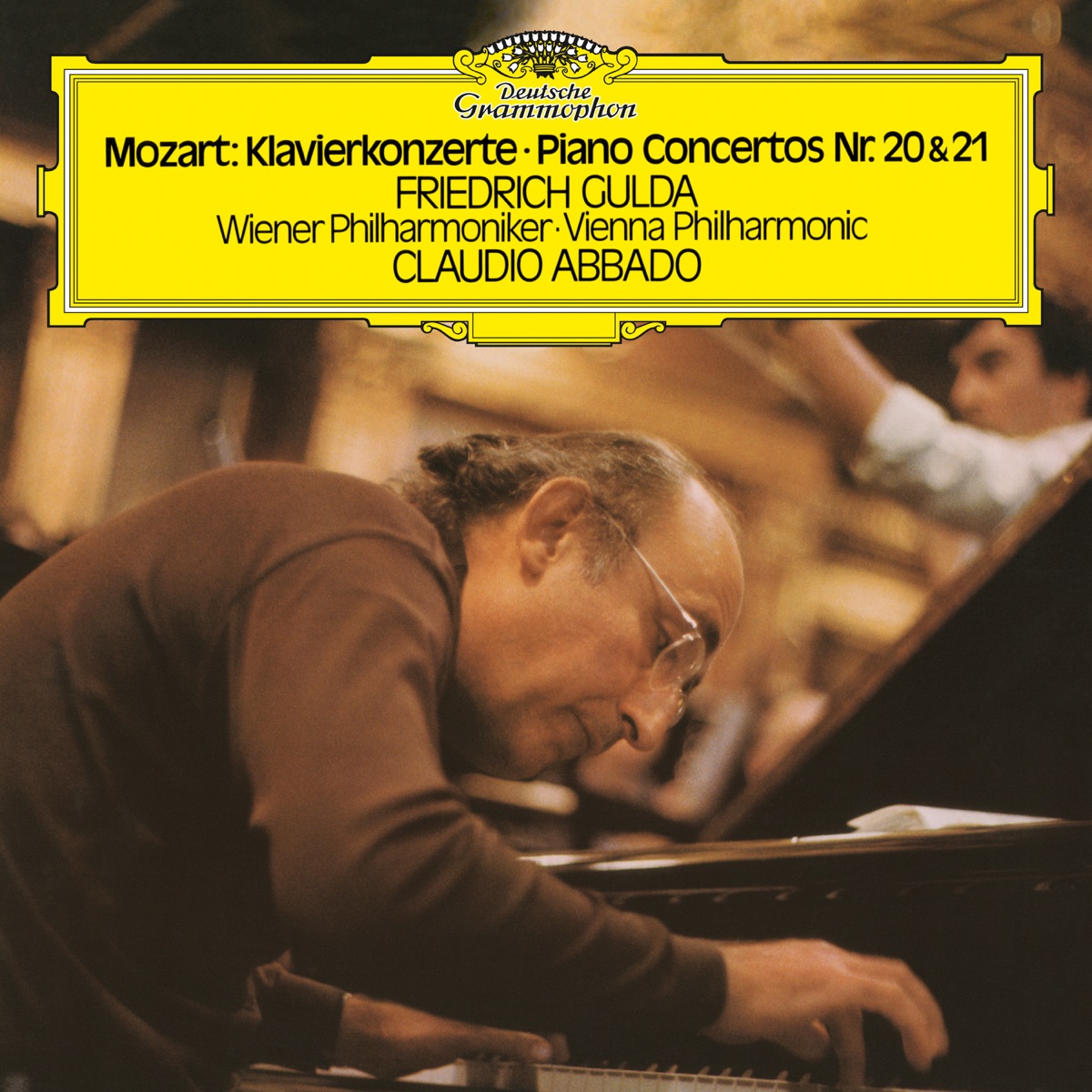Mozart: Piano Concertos Nos. 20 & 21 by Friedrich Gulda, Vienna Philharmonic & Claudio Abbado album cover