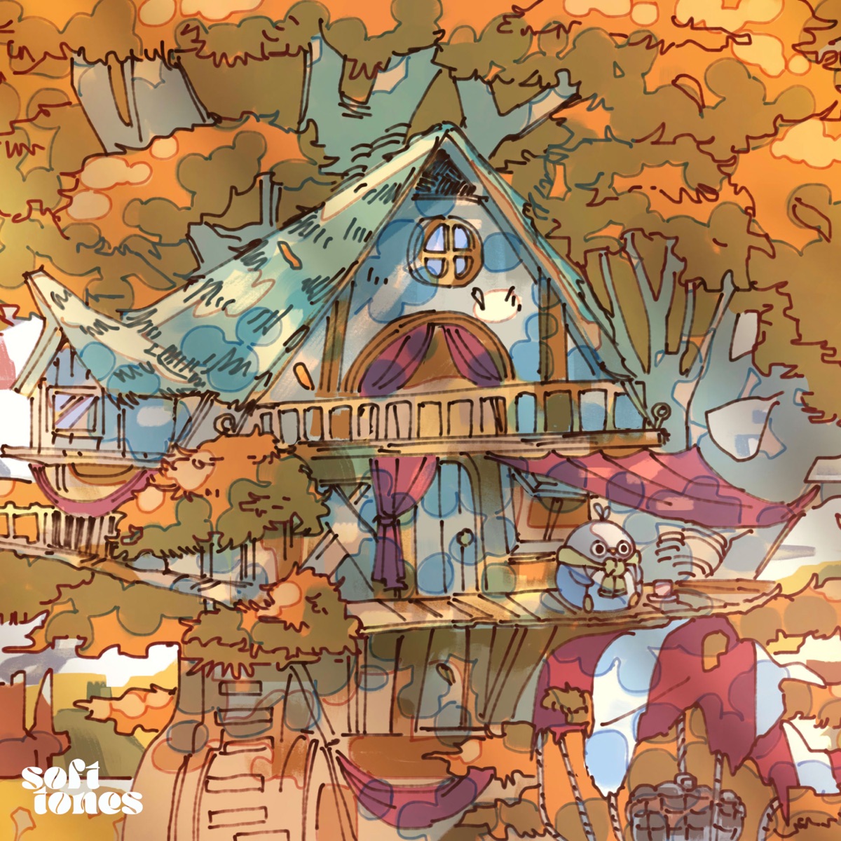 Dancing Leaves - Single by Neele Harder, maeLstro & Soft Tones Music album cover