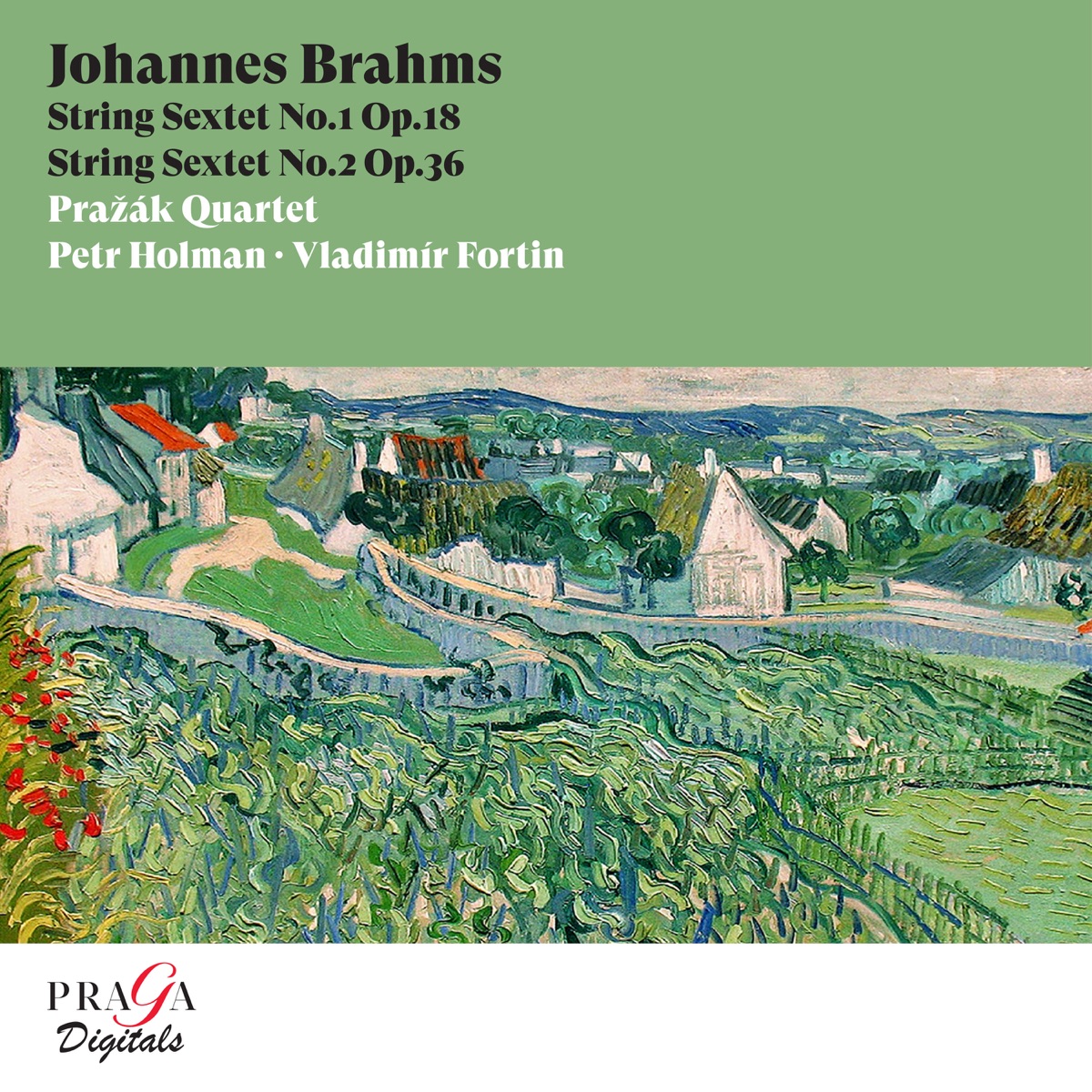 Brahms: String Sextets Nos. 1 & 2 by Pražák Quartet, Petr Holman & Vladimír Fortín album cover