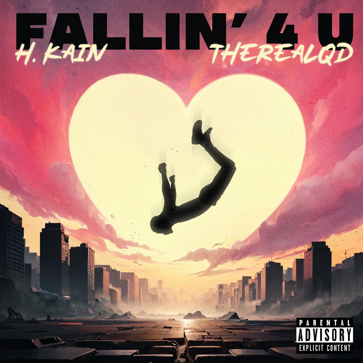 Fallin' 4 U (feat. TheRealQD) - Single by H. Kain album cover