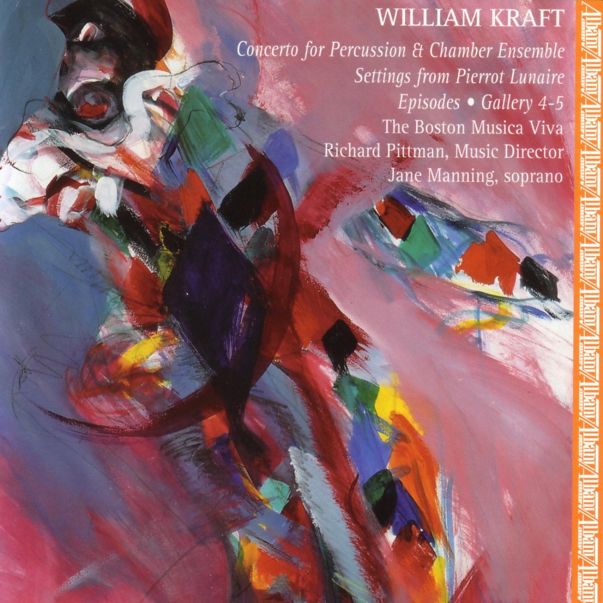 William Kraft: Concerto for Percussion & Chamber Ensemble by Jane Manning & Richard Pittman album cover