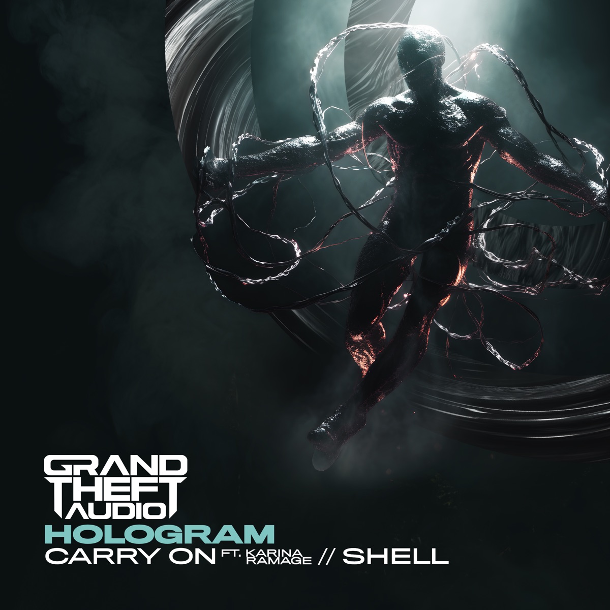 Carry on / Shell - Single by Hologram & Karina Ramage album cover