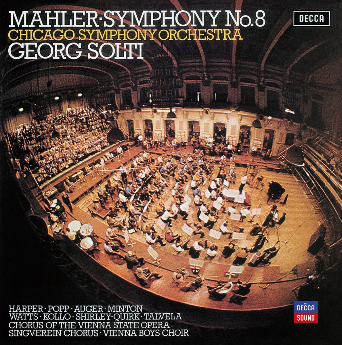Mahler: Symphony No. 8 by Wiener Singverein, Chorus of the Vienna State Opera, Chicago Symphony Orchestra & Sir Georg Solti album cover