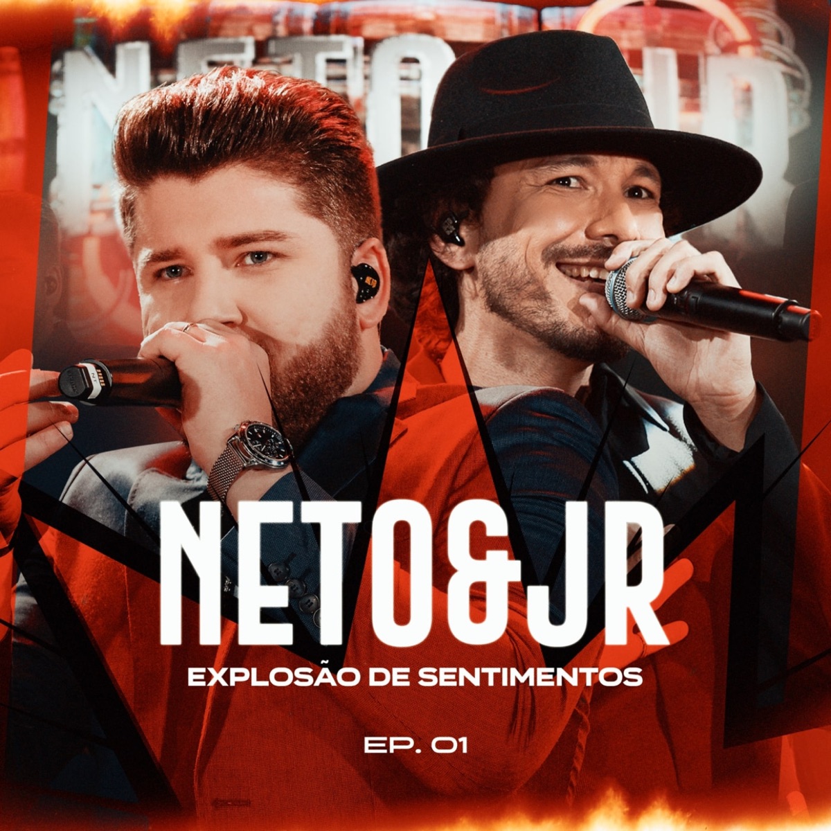 Explosão de Sentimentos 01 (Ao Vivo) - EP by Neto e JR album cover