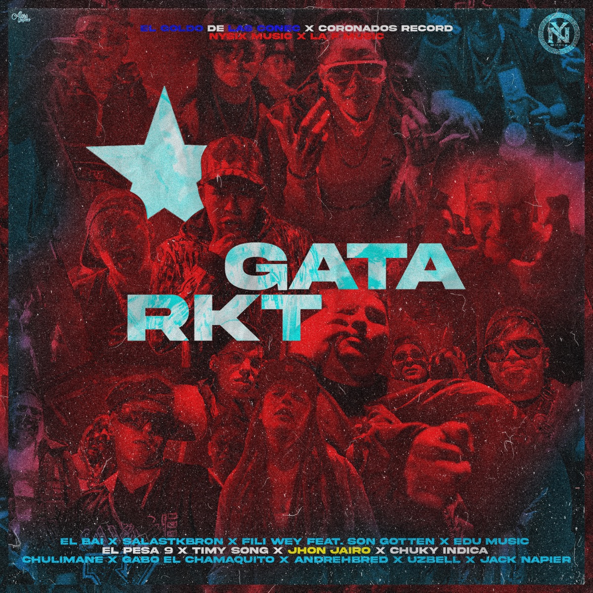 Gata Rkt (feat. nysix music, andrehbred, son gotten, uzbell, el goldo de las conec, jack napier, edu music, el pesa 9, timy song, Jhon Jairo, chuky indica, chulimane, gabo el chamaquito, la f music & coronados record) - Single by Salastkbron, El Bai & Fili Wey album cover
