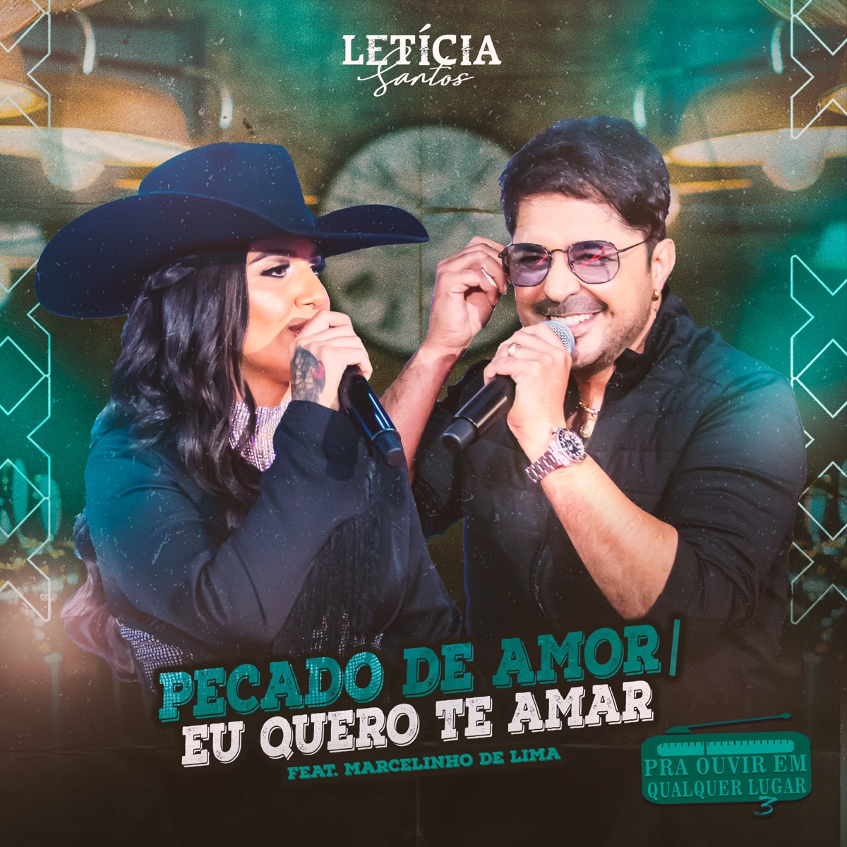 Pecado de Amor / Eu Quero Te Amar (Ao Vivo) [feat. Marcelinho De Lima] - Single by Letícia Santos album cover