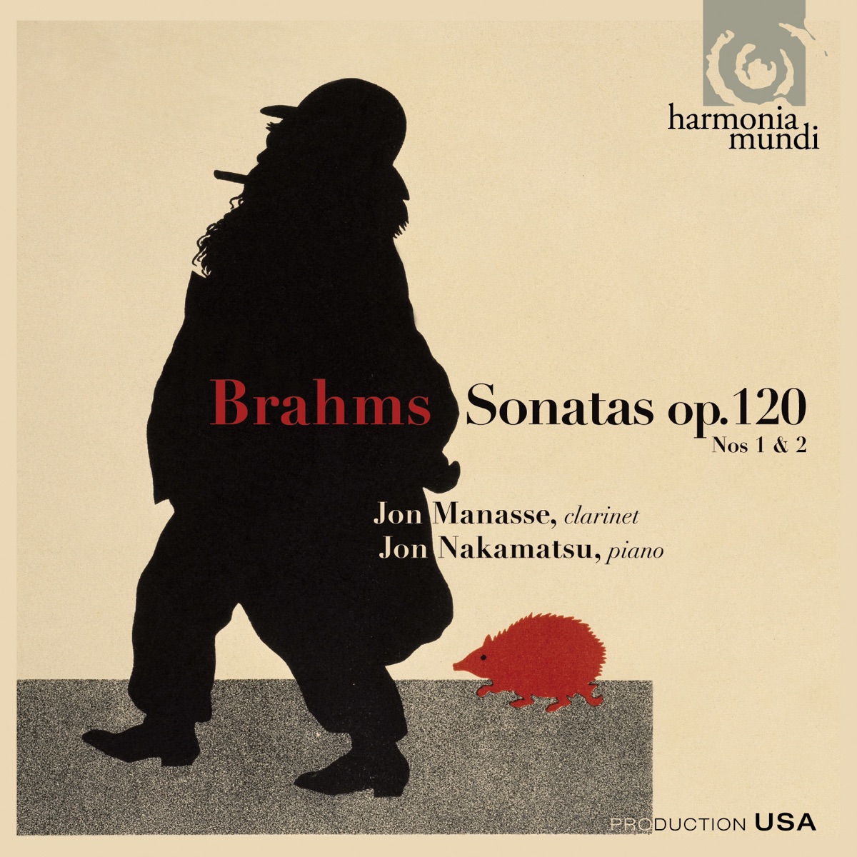 Brahms: Clarinet Sonatas Op. 120 Nos. 1 & 2 by Jon Manasse & Jon Nakamatsu album cover