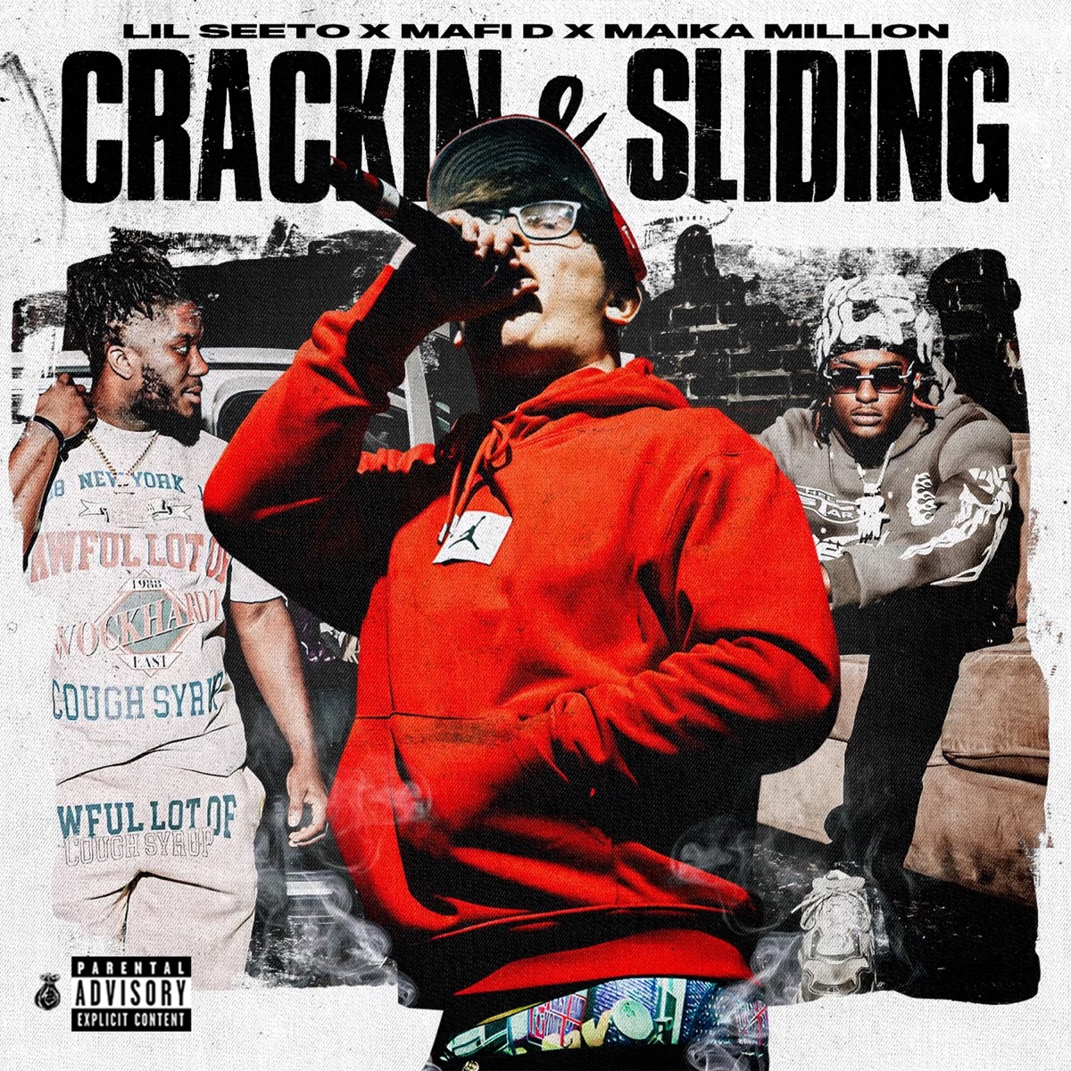 CRACKIN & SLIDING - Single by Lil Seeto, Mafi D & Maika Million album cover