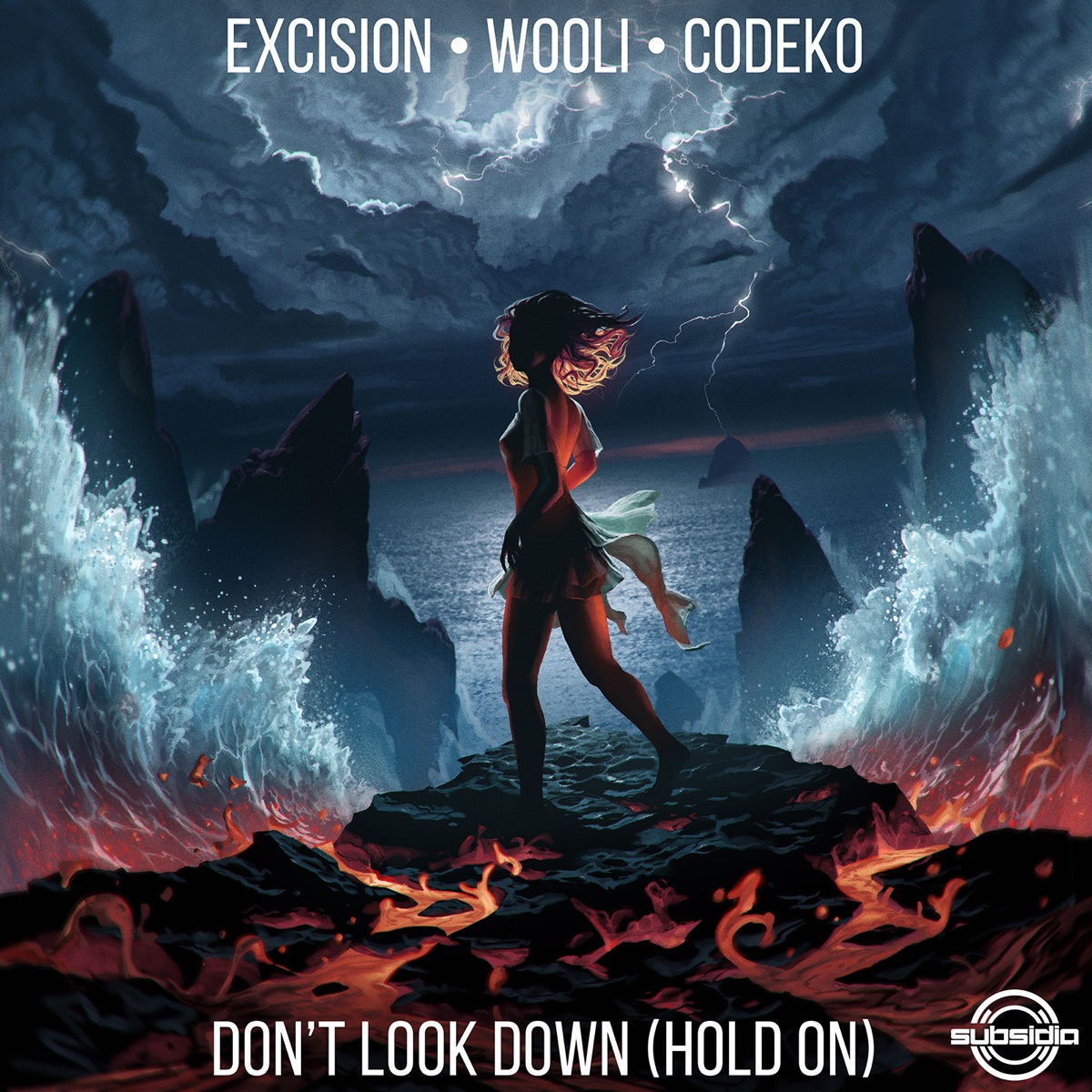 Don't Look Down (Hold on) - Single by Excision, Wooli & Codeko album cover