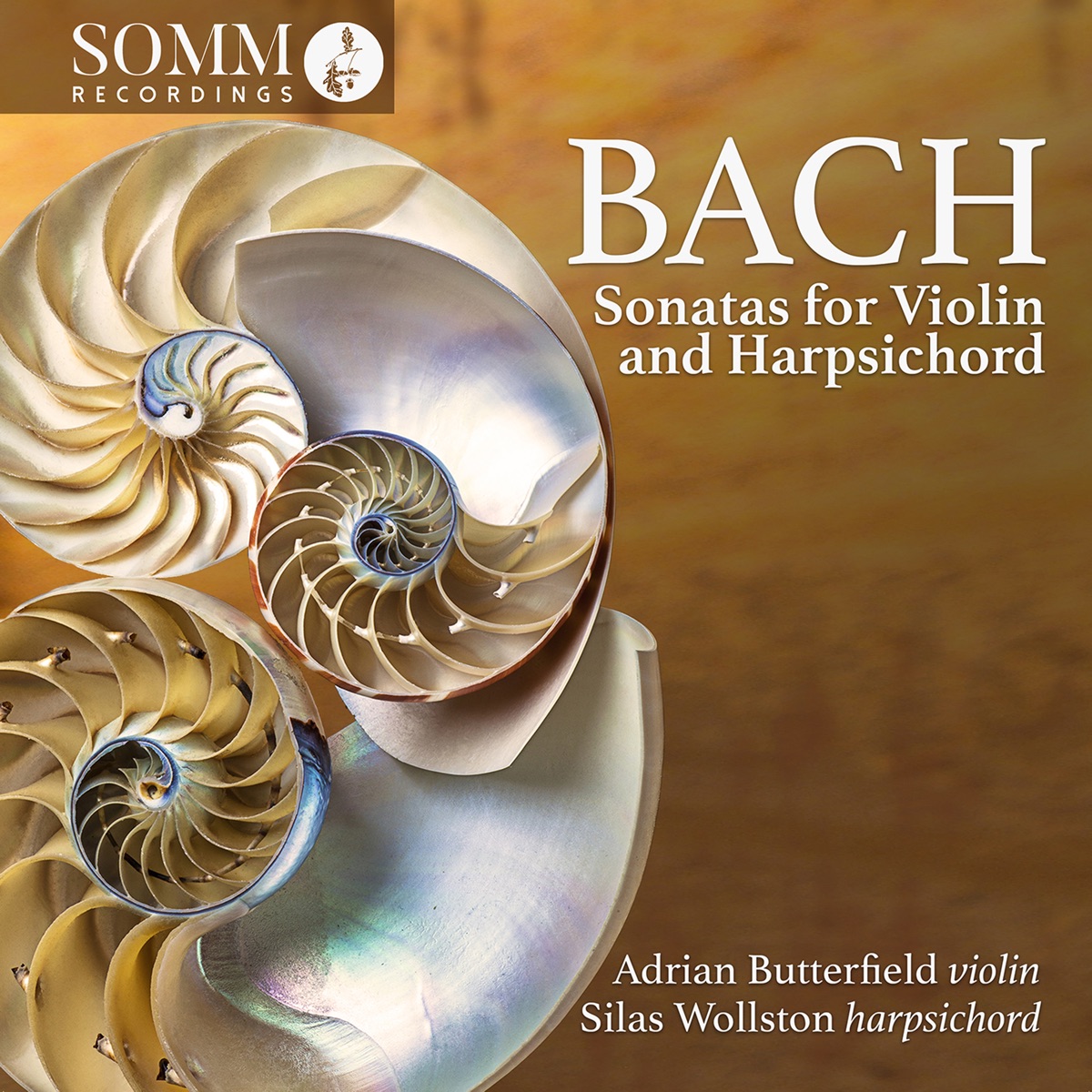 Sonatas for Violin and Harpsichord - Johann Sebastian Bach by Adrian Butterfield & Silas Wollston album cover