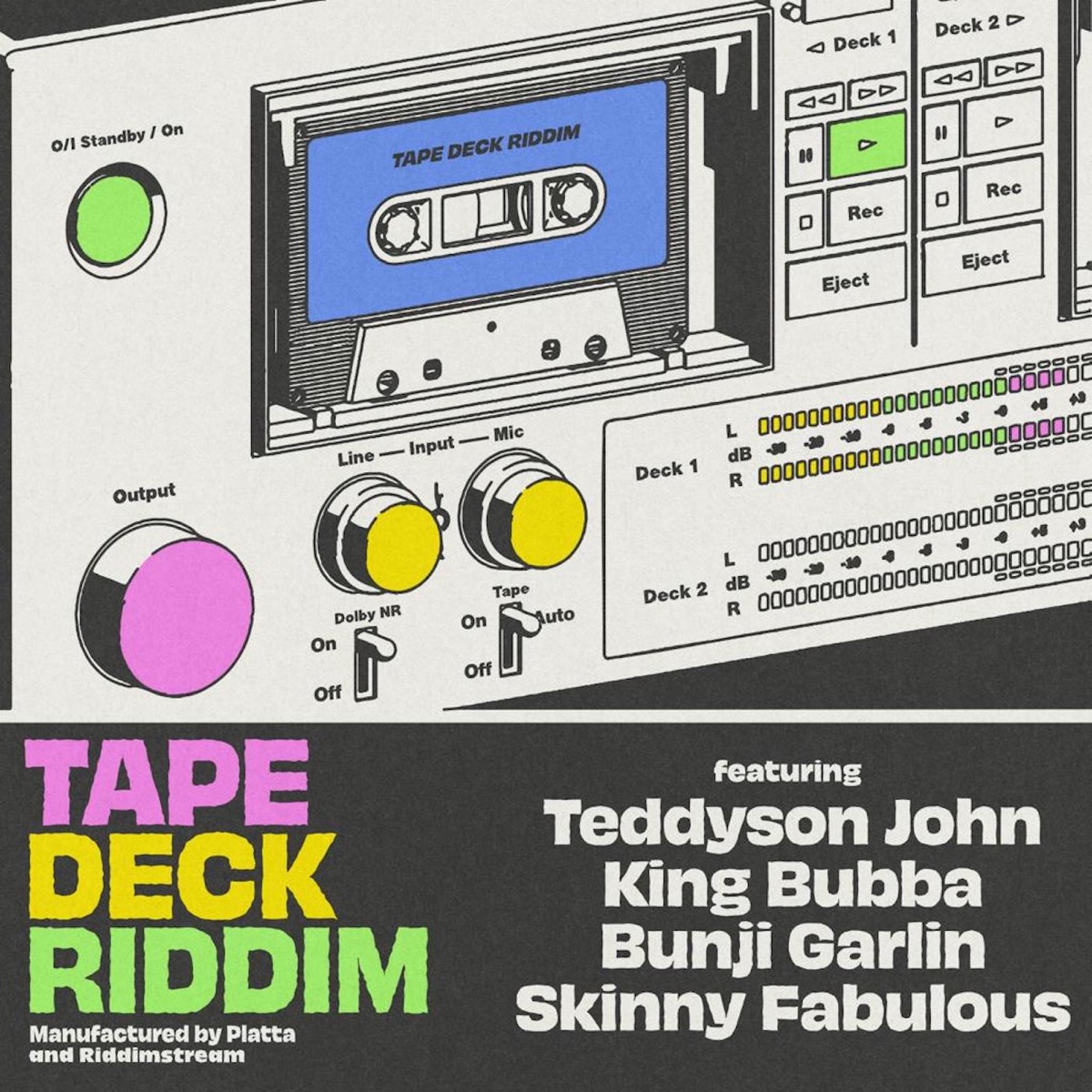 Tape Deck Riddim - EP by King Bubba FM & Teddyson John album cover
