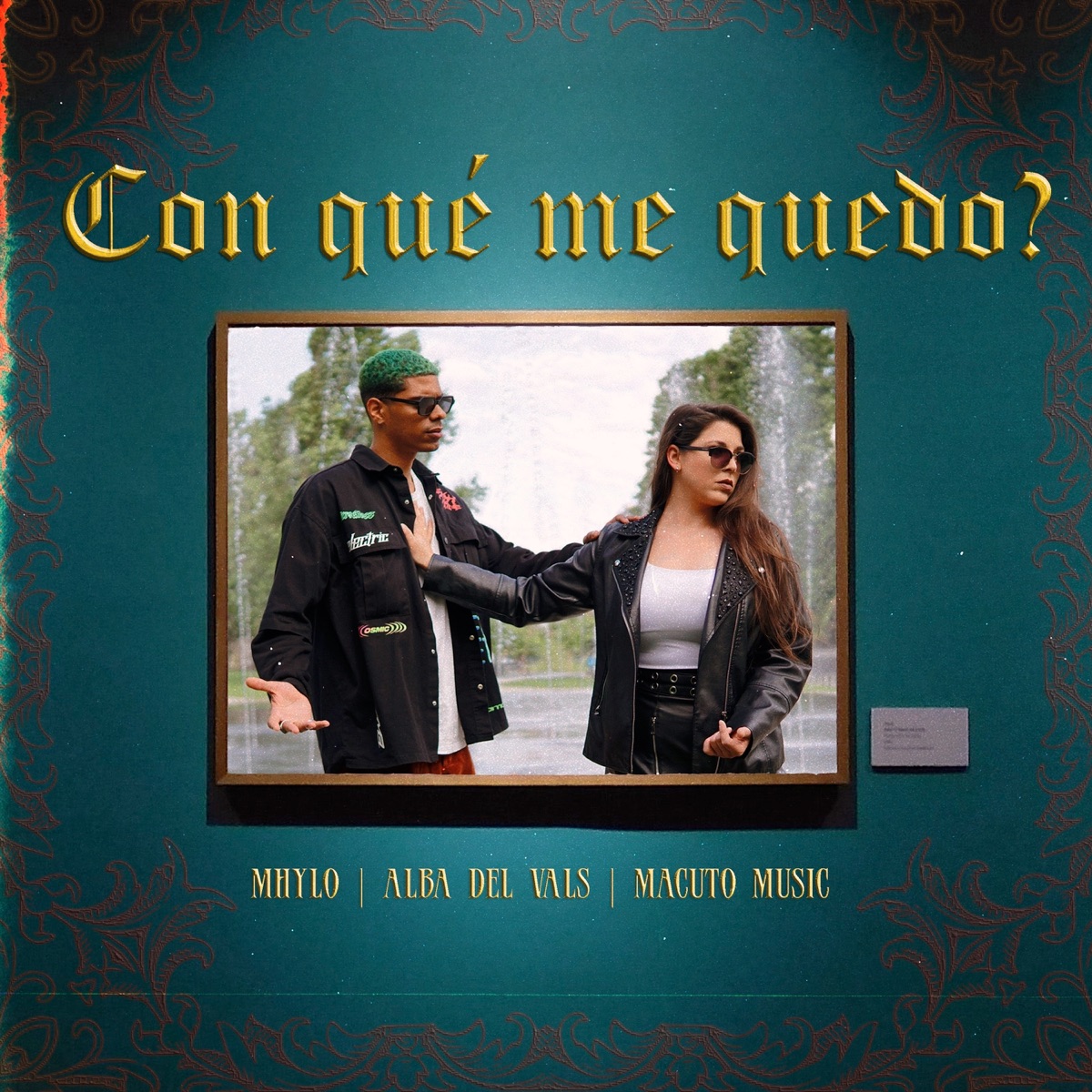 Con qué me quedo? - Single by Mhylo, Alba del Vals & Macuto Music album cover