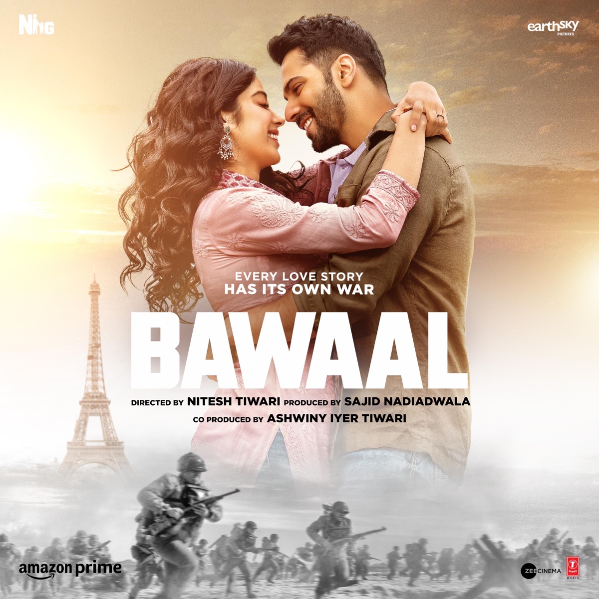 Bawaal (Original Motion Picture Soundtrack) - EP by Mithoon, Manoj Muntashir, Akashdeep Sengupta, Kausar Munir, Tanishk Bagchi, Arafat Mehmood & Shloke Lal album cover