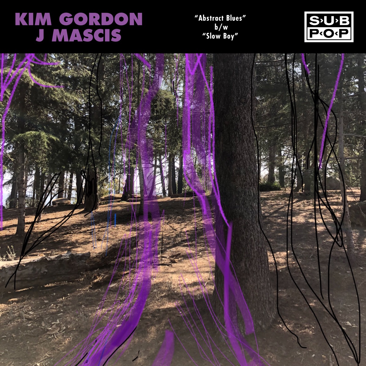 Abstract Blues - Single by Kim Gordon & J Mascis album cover