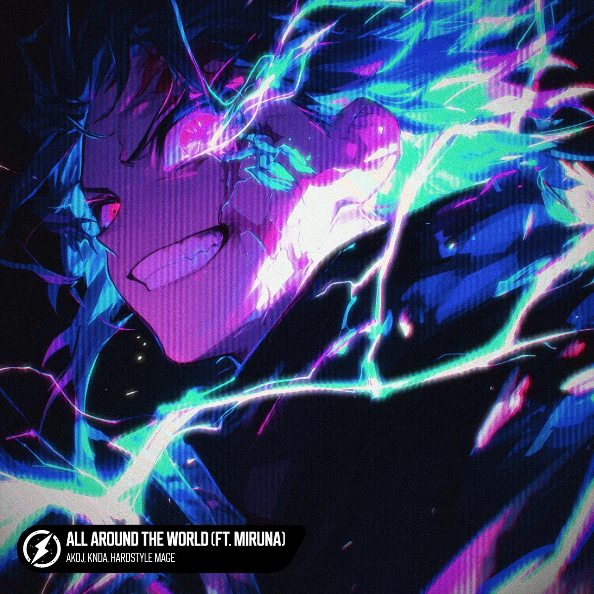All Around the World (feat. Miruna) [Hardstyle] - Single by Akoj, KNDA & HARDSTYLE MAGE album cover