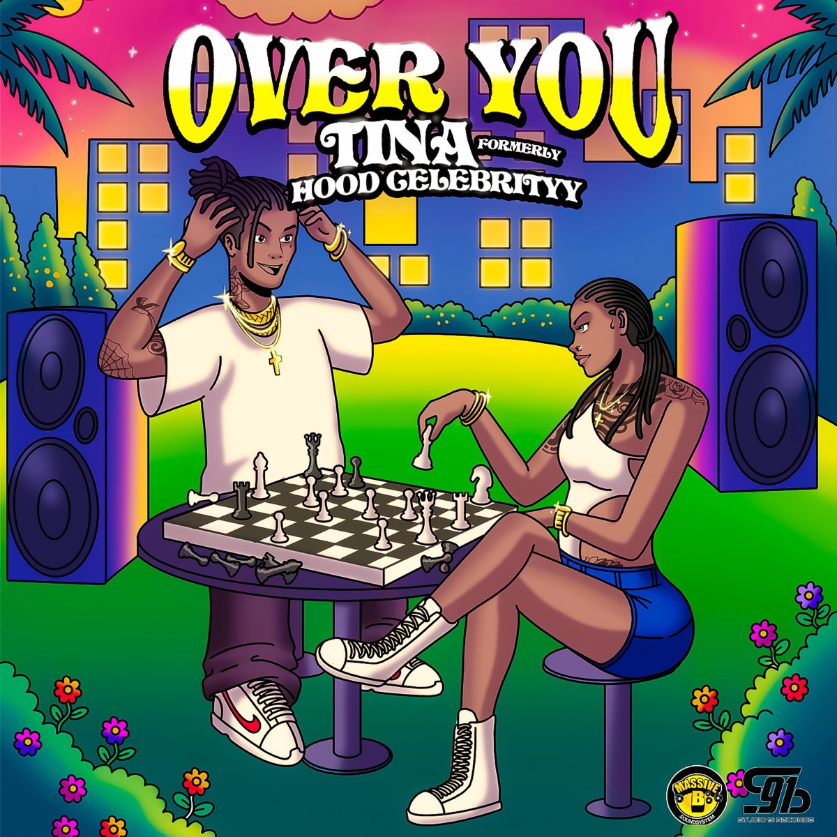 Over You - Single by Tina (Hoodcelebrityy) & Bobby Konders album cover