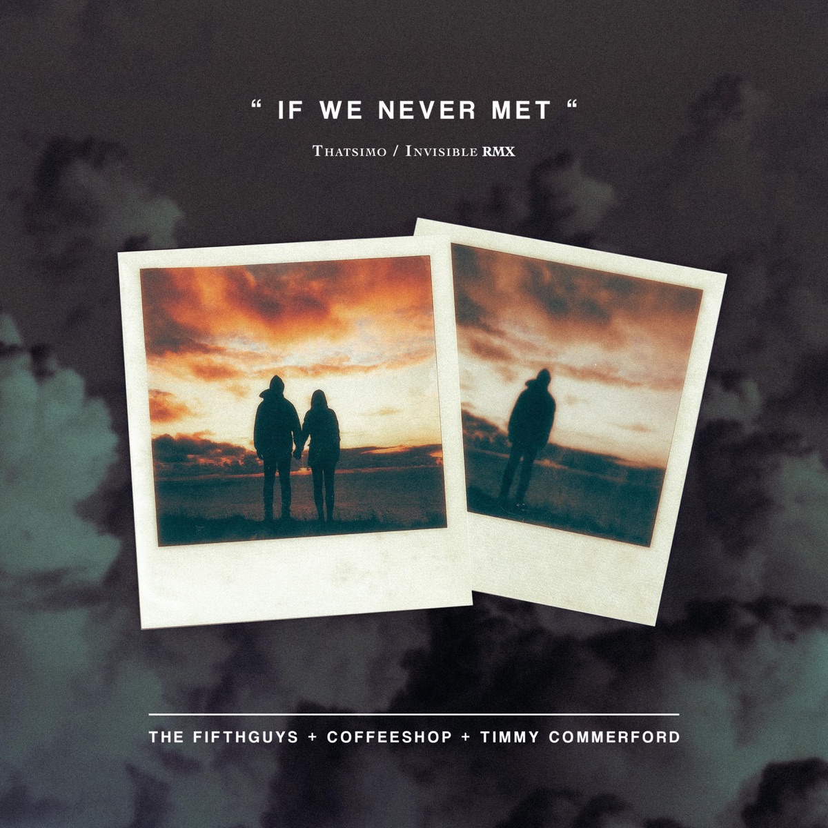 If We Never Met (Remix) [feat. Thatsimo & Invisible] - Single by The FifthGuys, Coffeeshop & Timmy Commerford album cover