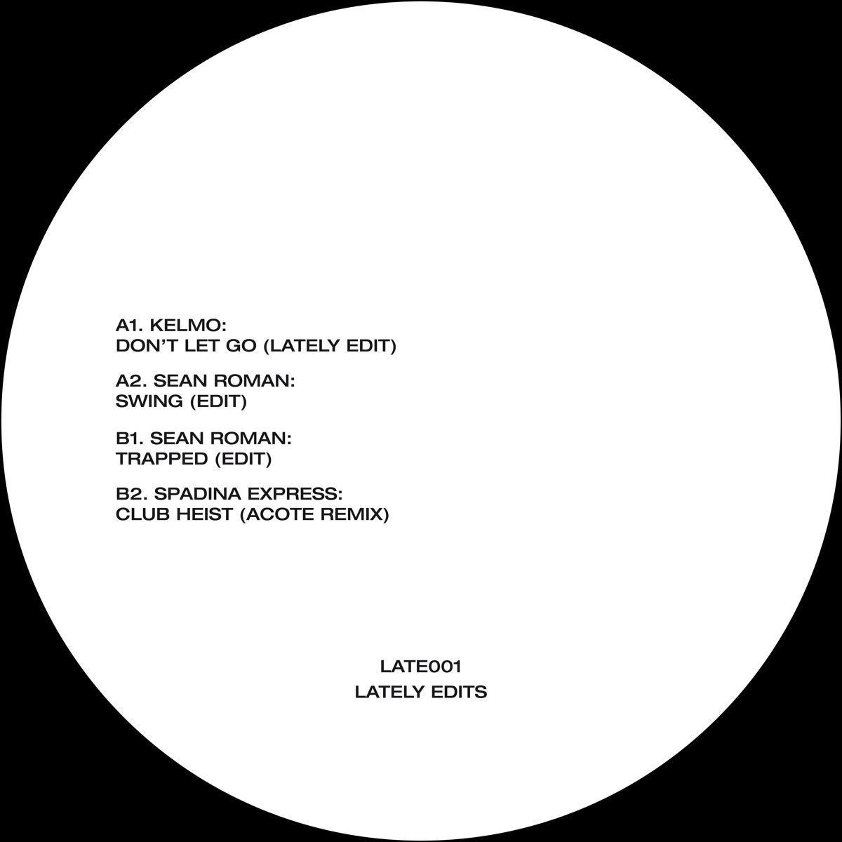 Lately Edits - EP by Kelmo, Sean Roman, Spadina Express & Acote album cover