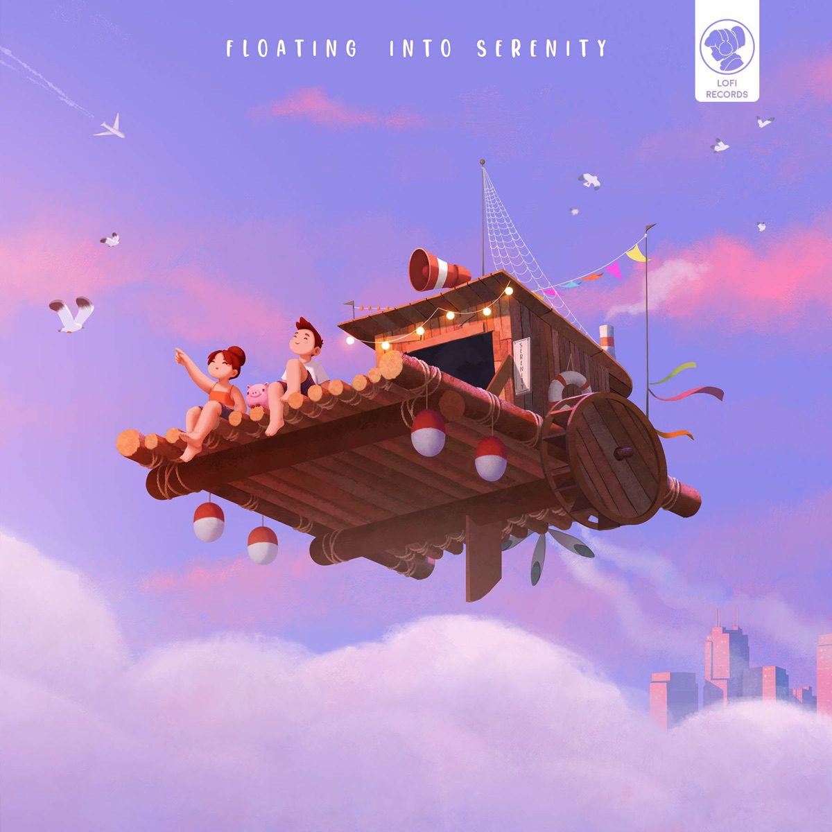 Floating into Serenity by Lawrence Walther album cover