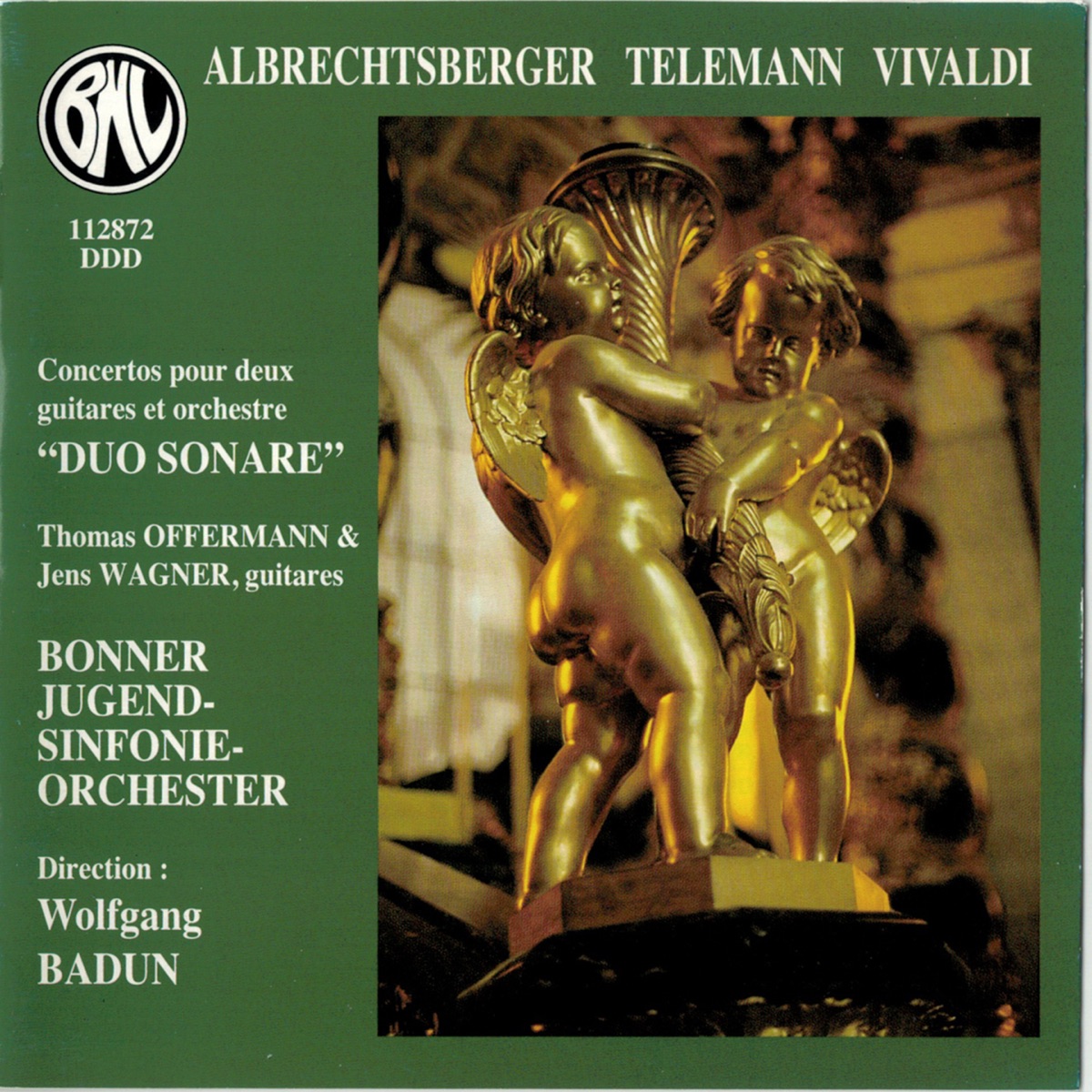 Albrechtsberger - Telemann - Vivaldi (Concertos pour 2 guitares) by Wolfgang Badun, Bonner Jugendsinfonieorchester & Duo Sonare album cover