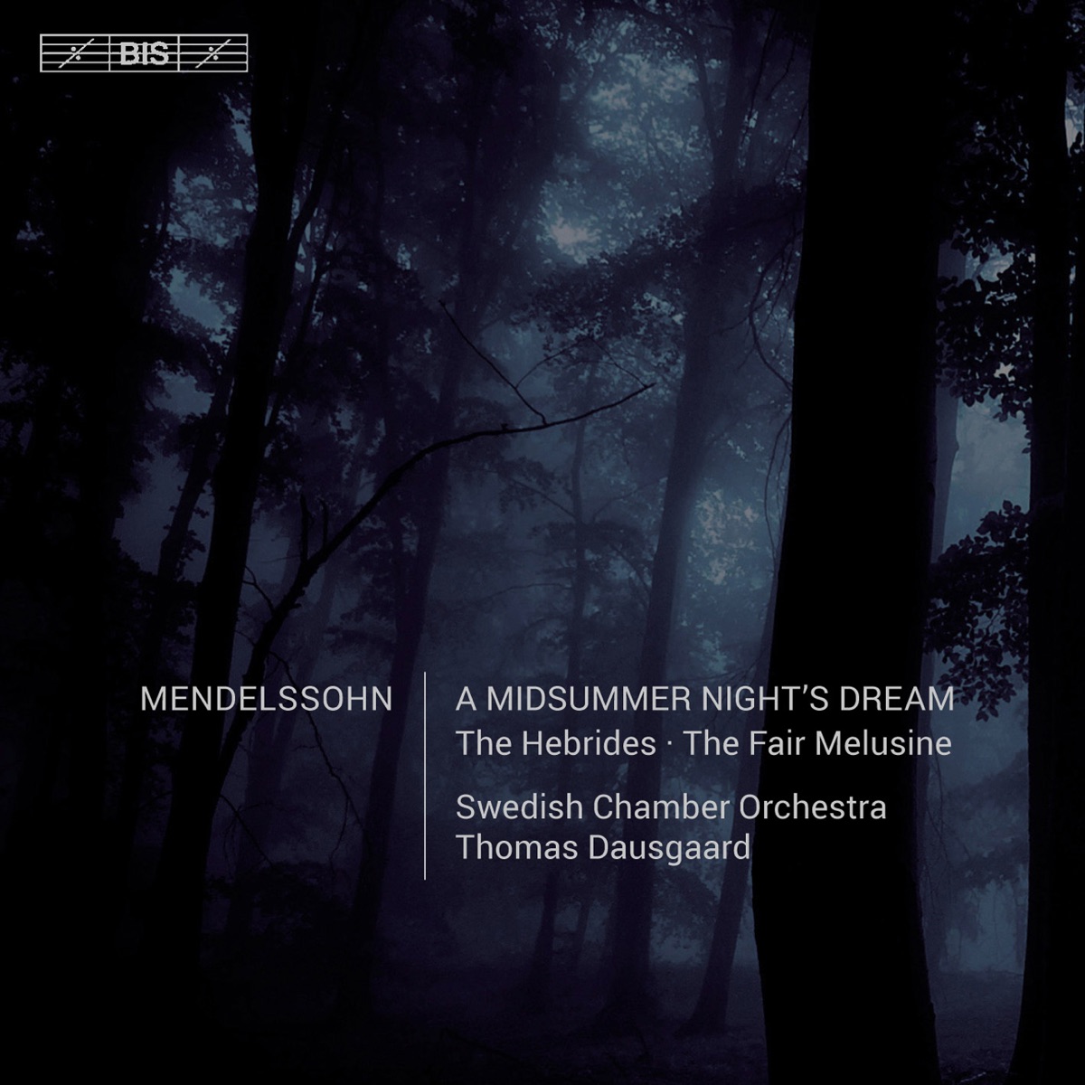 Mendelssohn: A Midsummer Night's Dream, The Hebrides & The Fair Melusine by Svenska Kammarorkestern & Thomas Dausgaard album cover