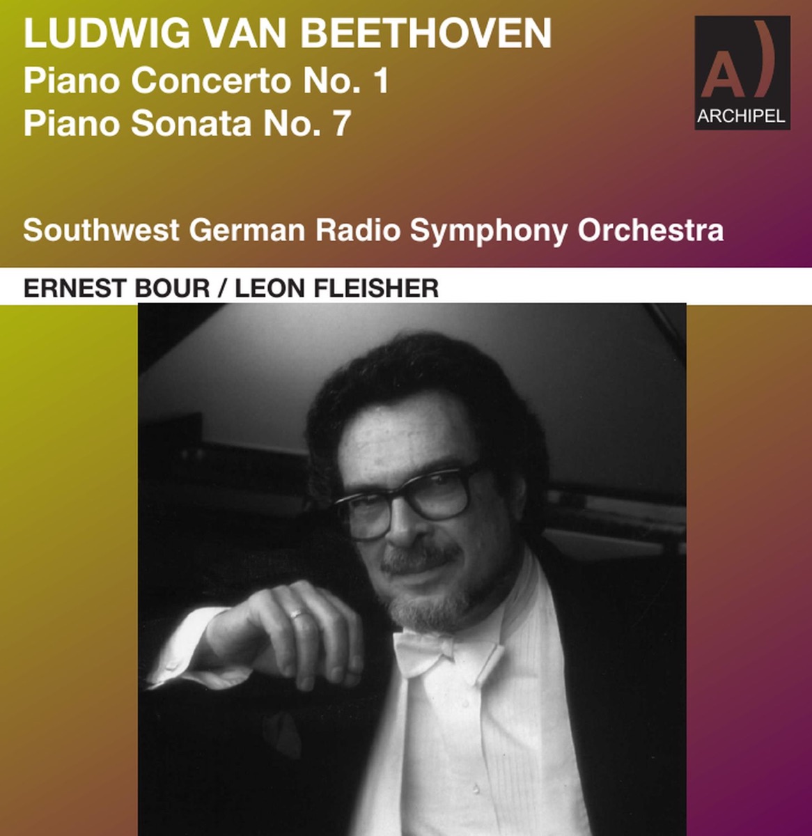 Beethoven: Piano Concerto No. 1 in C Major, Op. 15 & Piano Sonata No. 7 in D Major, Op. 10 No. 3 (Live) by Leon Fleisher, Ernest Bour & Southwest German Radio Symphony Orchestra album cover