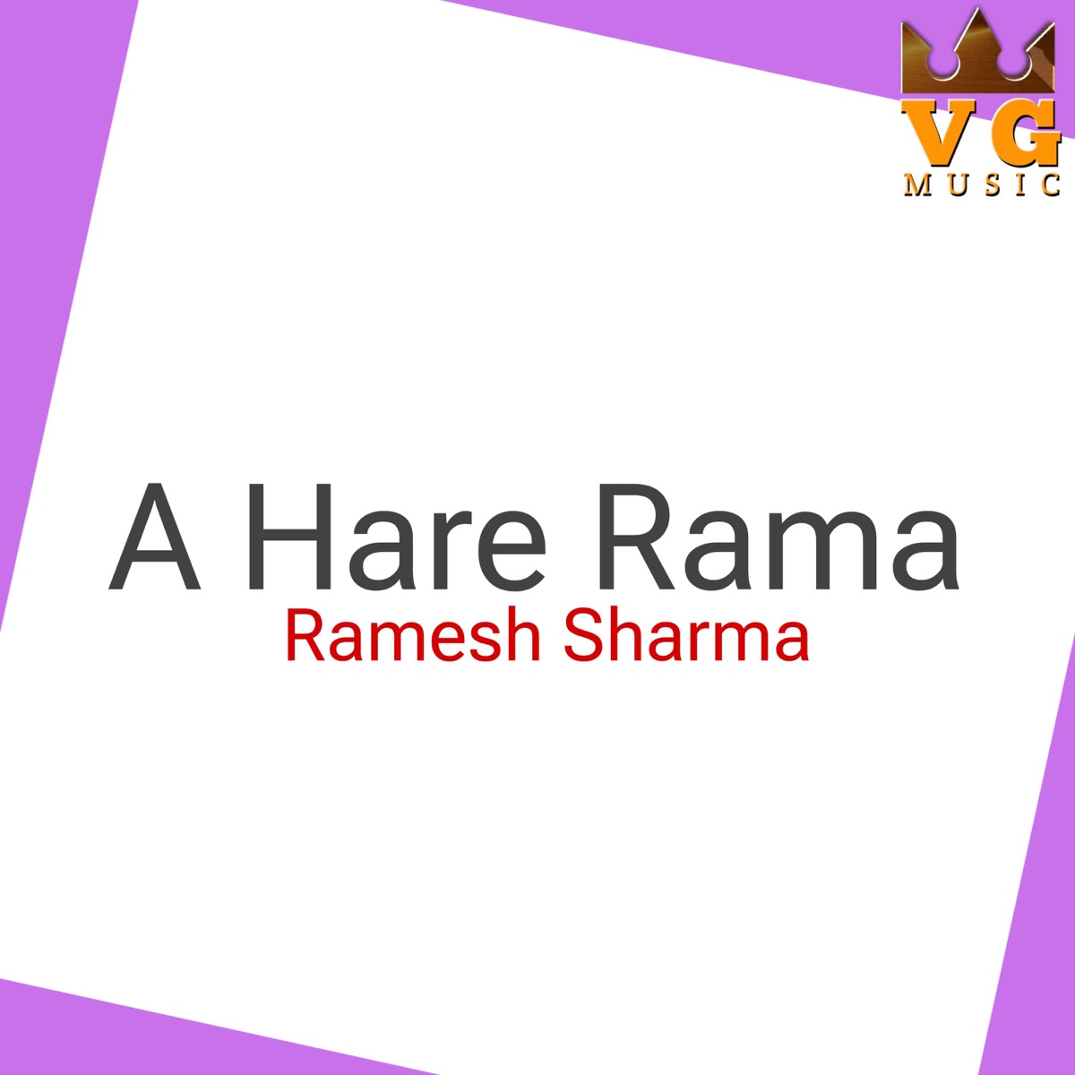 A Hare Rama - Single by Ramesh Sharma & VG Music album cover