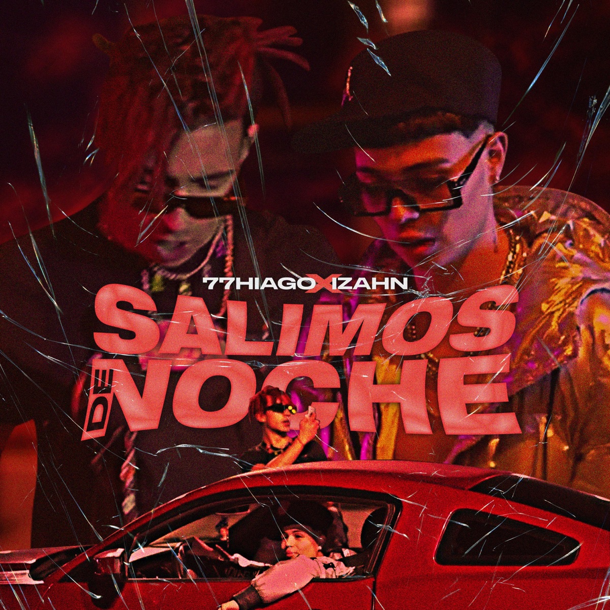 Salimos de noche (feat. izahn) - Single by 77hiago album cover