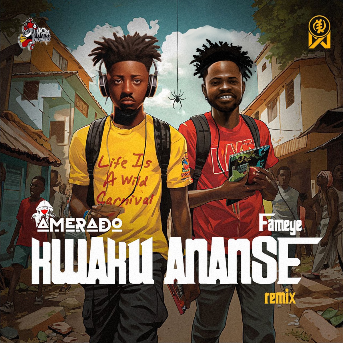 Kwaku Ananse (Remix) [feat. Fameye] - Single by Amerado album cover