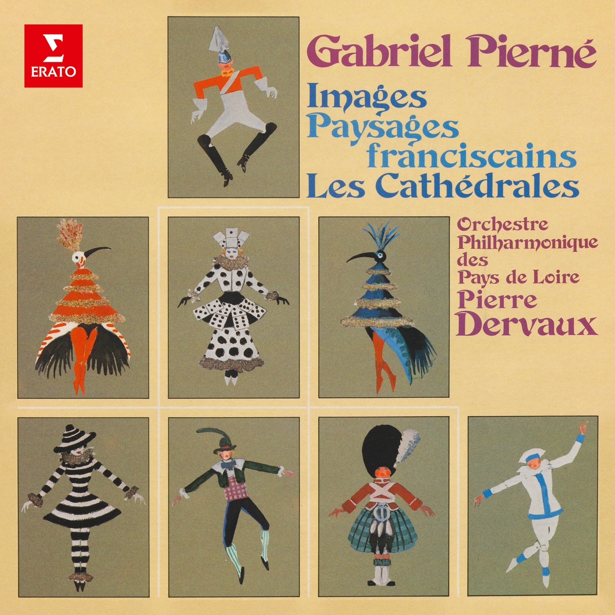 Pierné: Images, Paysages franciscains & Les cathédrales by Pierre Dervaux & Orchestre Philharmonique des Pays de Loire album cover