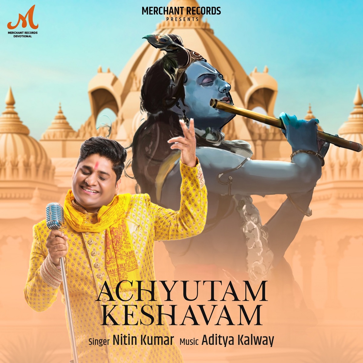 Achyutam Keshavam - Single by Nitin Kumar album cover