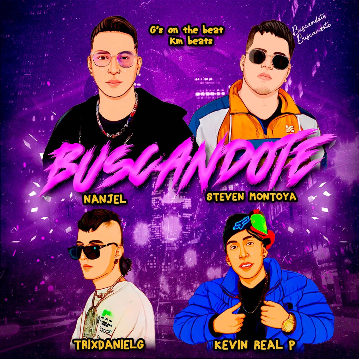 Buscándote - Single by Steven Montoya, Kevin Real P Oficial, Trixdanielg & Nanjel album cover