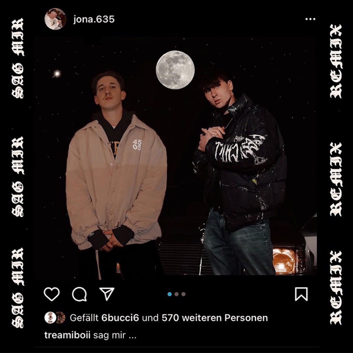 SAG MIR (Remix) - Single by Tream, Jona & 3AM album cover